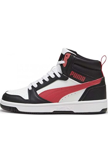 Puma Rebound V6 Mid Jr 393831 High-Top Unisex Sports Shoes White-Red