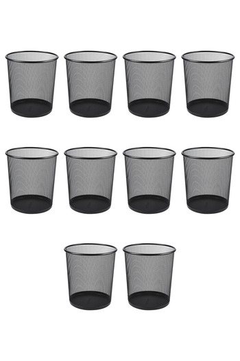 Globox Trash Can Office Metal Mesh 10 Pieces