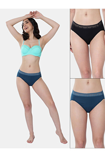 Envie By Styli Pack of 2 - Lace Detail Waistband Hipster