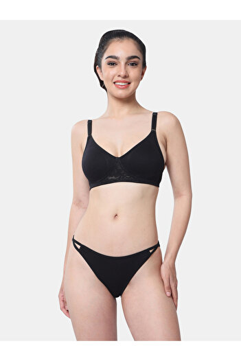 Envie By Styli Padded Cotton Lace Insert Bra