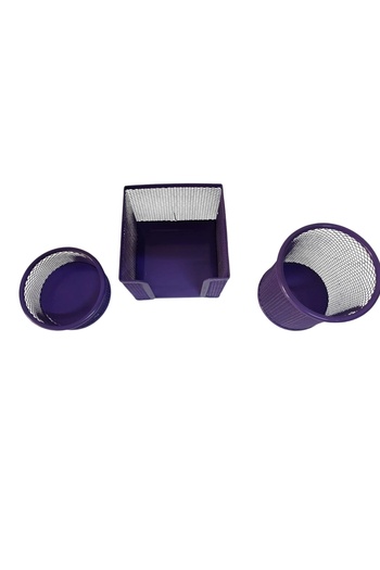 Linea Linea Perforated Table Set - Metal Mesh, Sky Purple, Triple