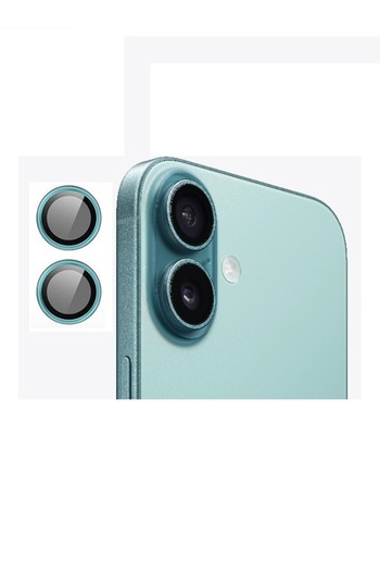 Evax (Metal Lens) iPhone 16 / 16 Plus Compatible Sea Blue Metal Camera Lens Protector