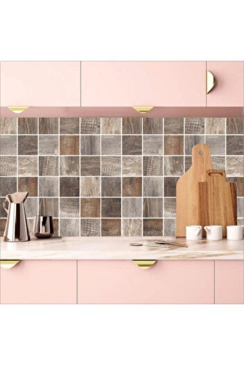 Bigaimaj Kitchen Countertop Self-Adhesive Foil Coating Stone Wood Pattern 60Cmx100Cm