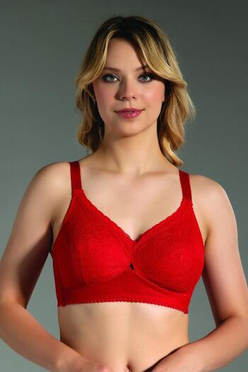 C&City Tulle Detailed Minimizer Bra C12306 Red