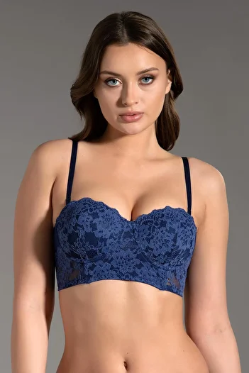C&City Támogatott vállnélküli Bustier C15120 Indigo