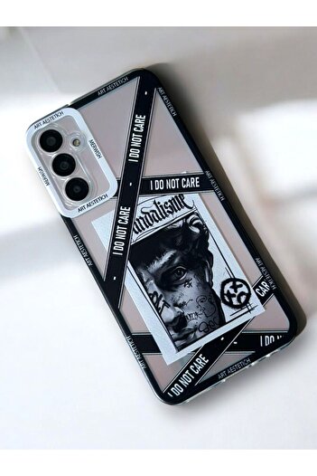 Merwish Samsung Galaxy S24 Fe Compatible Artaesthetic Patterned 2.00 mm Camera Protected Transparent Case