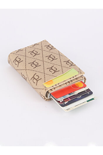 Newish Leather Mechanism Wallet Automatic Cash Compartment Cradle Card Holder Wallet