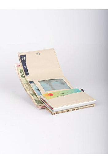 Newish Leather Mechanism Wallet Automatic Cash Compartment Cradle Card Holder Wallet
