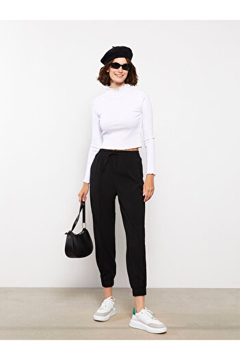 LC Waikiki Lcw Women's Elastic Waist Standard Fit Straight Jogger Pants