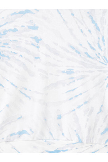 LC Waikiki Hooded Tie-Dye Patterned Long Sleeve Girl's Sweatshirt