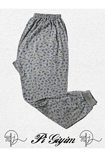 Pi Giyim Men's Winter Pajamas Raised Comfortable Soft Mesh Thick Underwear Sleepwear with Cuffs
