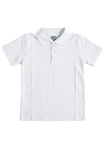 Alme Children 6-16 Years Old White Short Sleeve School Lakos T-Shirt - 80238-White