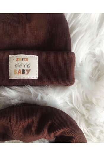 afralya home 100% Cotton Ribana Labeled Baby Beet Neck Set / Baby Child Winter Beet Set