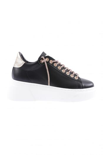DGN Women's Thick Sole Silver Stone Lace-Up Sneakers Shoes Black 15299653118
