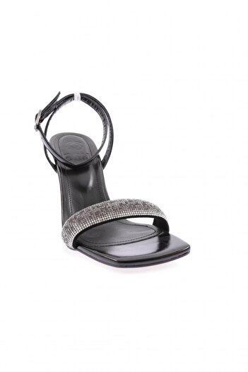 DGN 5161-1-23y Women's Silver Stone Ankle Strap Heeled Shoes