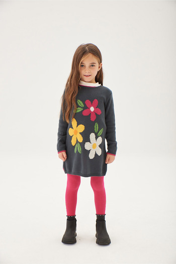 Boboli Girl's Dress Anthracite