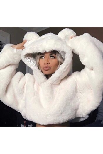 OlaLady Women's Style Plush Coat with Ears