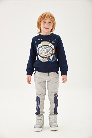 Boboli Boy's Sweatshirt Navy Blue