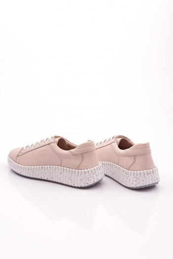 DGN Kadın Bağcıklı Sneaker Ayakkabı Bej 266102623