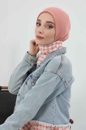 Aisha's Design Χειμερινό μαντήλι Τσόκορο, tb-5rb, σολομός