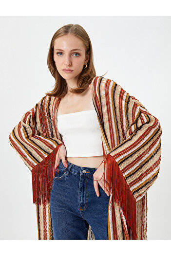 Koton Oversize κιμονό με λεπτομέρεια φούντας, Ethnic look