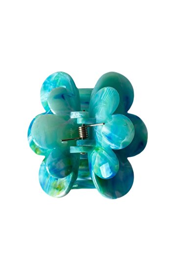 TAKIŞTIR Green Color Flower Figured Bone Peg Buckle