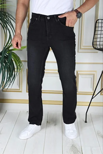 phantom jns by sekman Men's Smoke/grey Regular Fit Jeans Lycra Stretchy Jean Oversize Pipe Leg Phantom Jeans