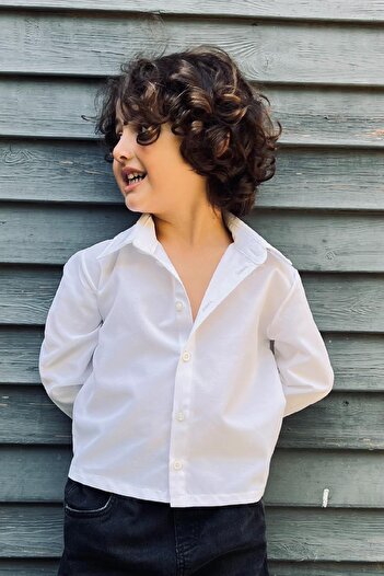 meqlife Boy's Classic White Shirt