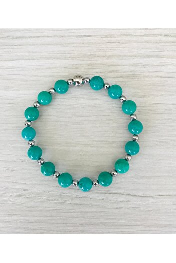 MK tasarım Mk Design Real Turquoise Stone Bracelet Mkt45005