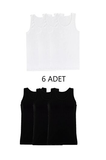Modaley Giyim 6-Piece Mixed Color Men's Athlete Set White-Black