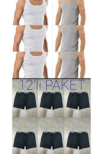 PİERLES Ανδρικό σετ μπόξερ 12 σε αθλητή και σορτς