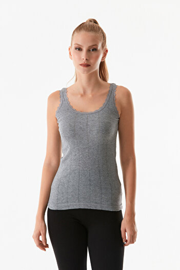 Fulla Moda Strappy Lace Tank Top