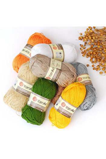 Bimotif Yarnart Etamine Thread, Autumn 421 White