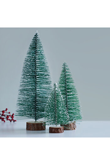 Bimotif Miniature Christmas snowy pine tree, 9 cm 5 pieces
