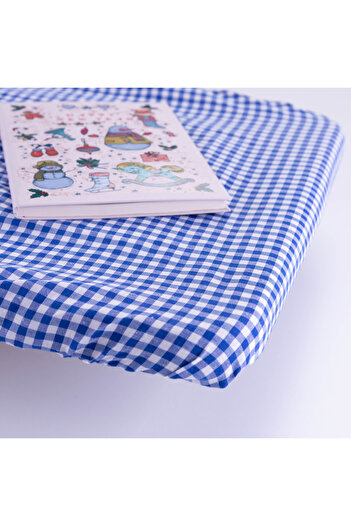 Bimotif 1 Piece of Elasticated School Desk Cover (Made of Cotton) 110X40 cm / Blue