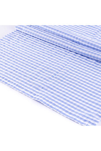Bimotif Cotton Gingham Fabric 1 Meter, Light Blue Width 150 cm