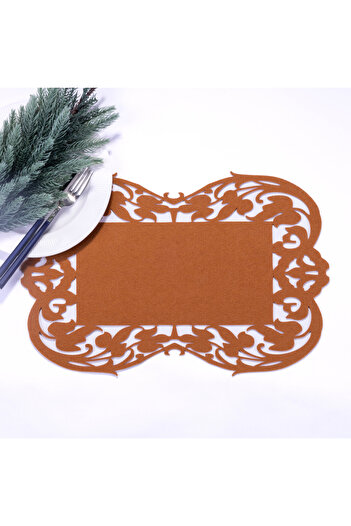 Bimotif Cinnamon Felt American Service, Flower - 27x44 Cm 1 Piece