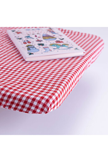 Bimotif Red 140X100 cm Teacher Tablecloth - Elastic Free