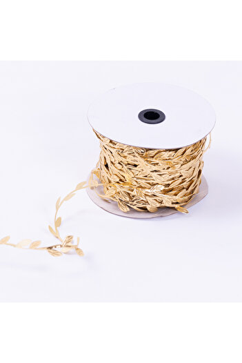 Bimotif Decorative Gold Colored Leaf Strip 5 Meters