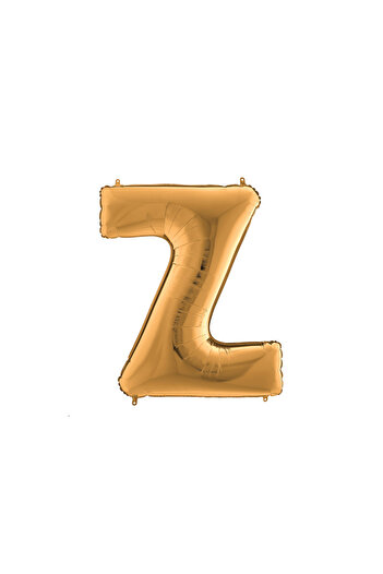 Bimotif Letter foil balloon, gold color glossy, 102cm Letter Z 1 piece