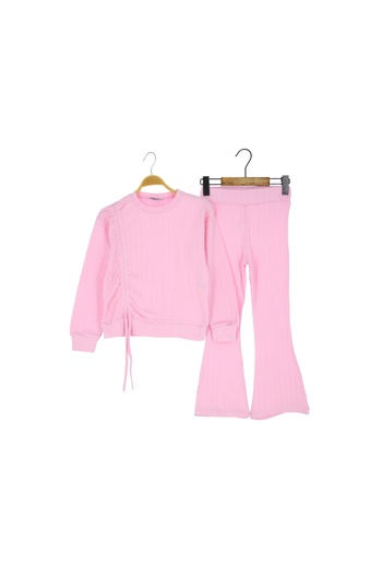 Wingo Wingo 184-10-24 Girl's Set - Gathered Crimson Fabric Age 3/6