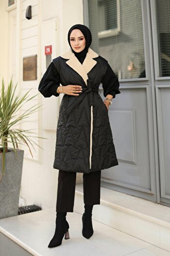 HARMAN BUTİK Women's Furry Quilted Vest