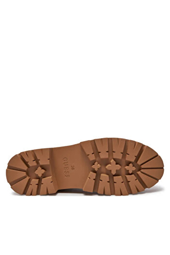 Guess Kadın Kumaş Desenli Bağcıklı Kahverengi Günlük Ayakkabı FLTSLR LEM10-BROWN