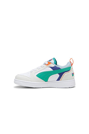 Puma Rebound V6 Lo Ready - Παιδικά λευκά casual παπούτσια 39793901