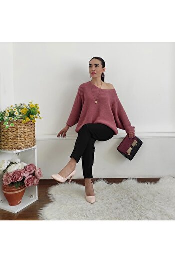 Altı Üstü Butik Yarasa Kol Örme Kazak