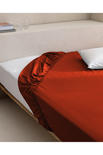 Madame Coco Manon Single 100% Cotton Ranforce Fitted Sheet - Orange