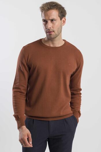 Jakamen Cinnamon Slim Fit Crew Neck Knitwear Sweater
