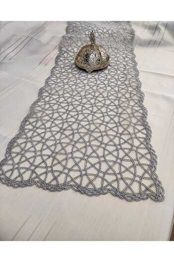 Çt Çeyizci Tekstil French Lace Detailed Single Runner, Table Top Runner, Tablecloth Runner