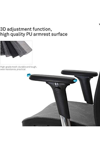 Mahmayi SIHOO M57 Ergonomic Office Chair - 3D Armrests, Breathable Mesh, Adjustable Lumbar Support (Gray)