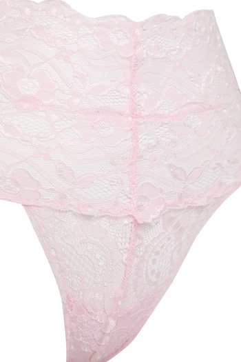 Trendyol Collection Light Pink Lace - Rope Strap Underwire Free Capless Lingerie Set Thmaw22Au0202